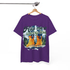 Hike more worry less Unisex Heavy Cotton Tee