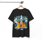 Hike more worry less Unisex Heavy Cotton Tee