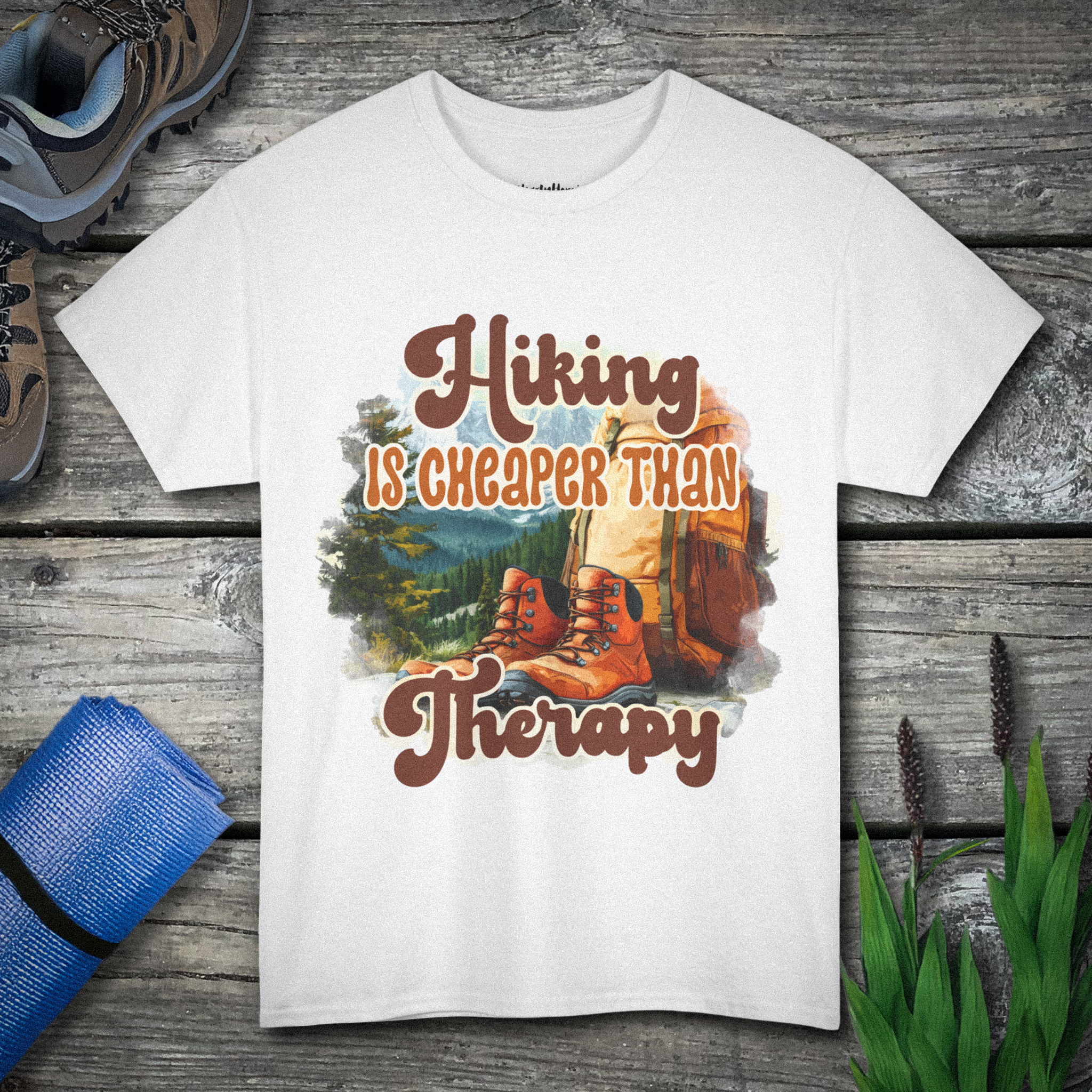 Hiking is cheaper than therapy Unisex Tee