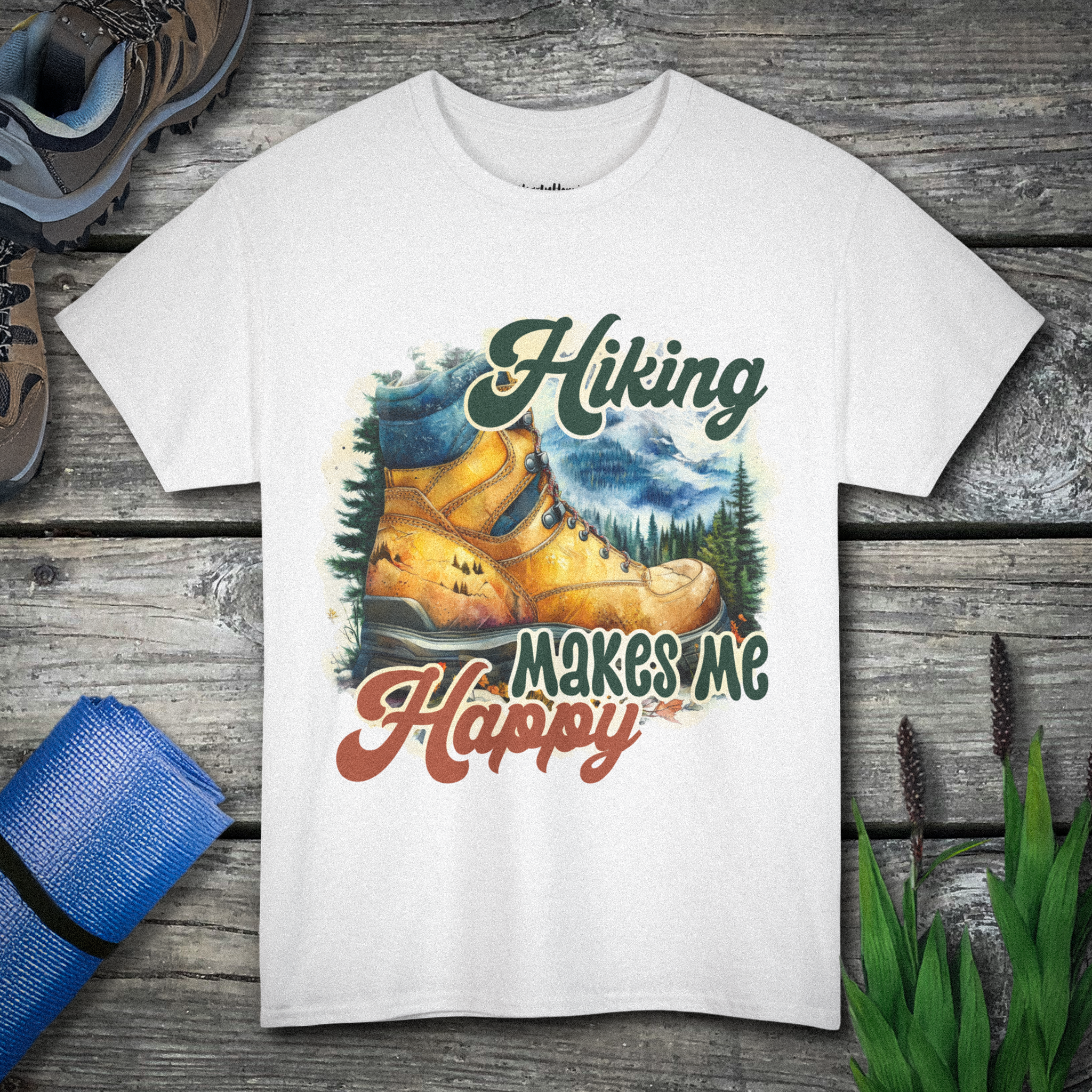 Hiking makes me happy Unisex Tee